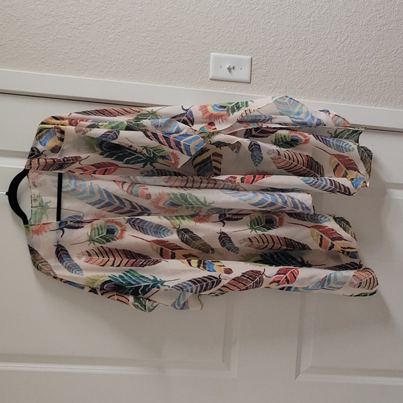 JC Sunny Printed Woven 100 % cotton  lightweight Kimono. Feather 🪶 multicolor - Picture 5 of 6